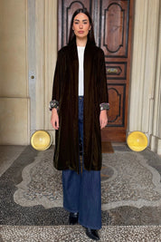 WU-SIDE - kimono velluto - VERDE