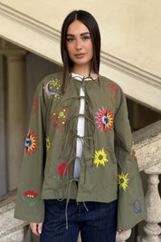 LUMINE PARIS - blusa lumine ricamo - KAKI