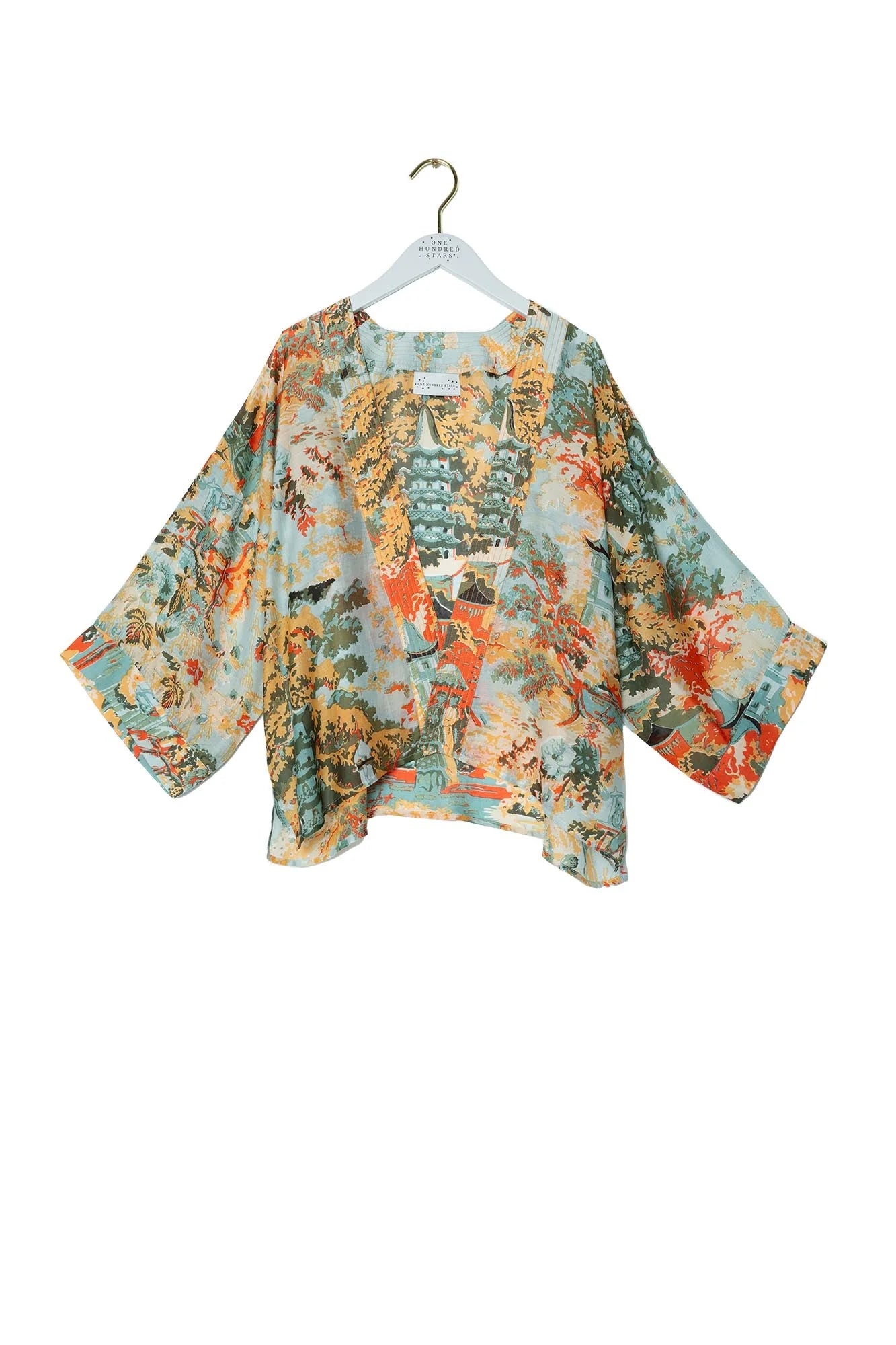 ONE HUNDRED STARS - kimono corto - CHINA TREE AQUA