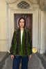ARTEFILIA-MILANO - giacca uma velluto ricamato - GREEN PLUM