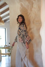 ONE HUNDRED STARS - kimono corto - Block Taupe