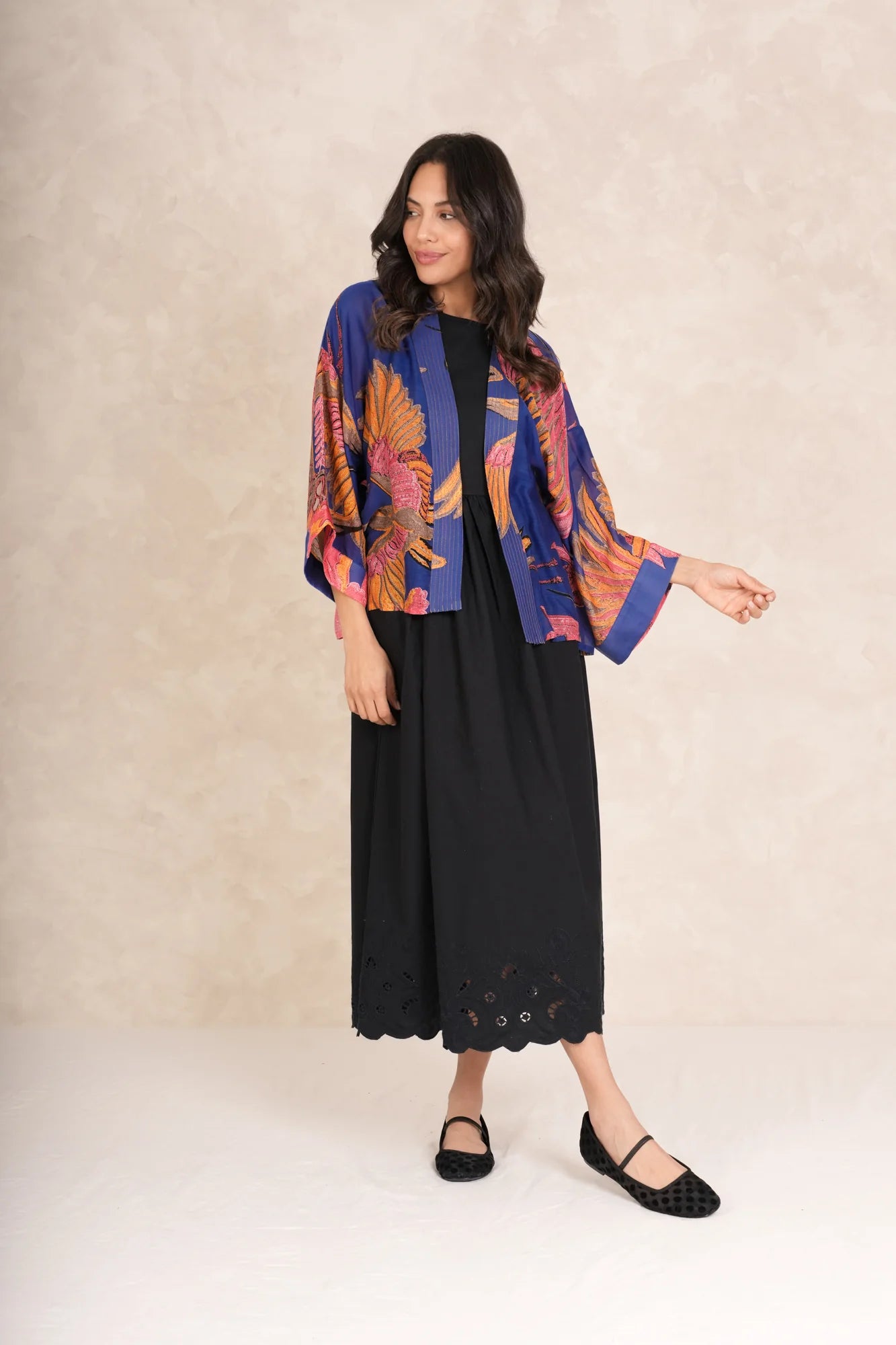ONE HUNDRED STARS - kimono corto - CRANE COBALT