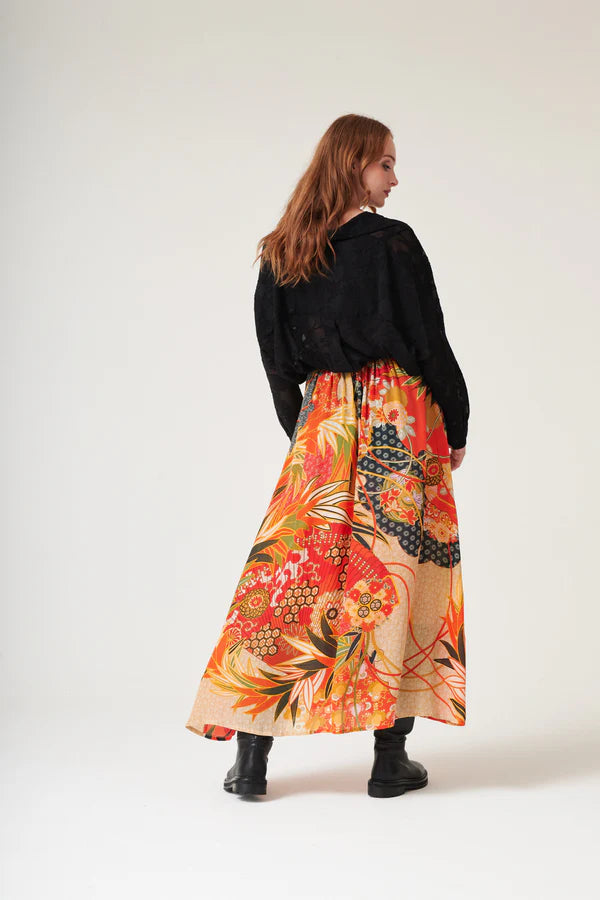 one-hundred-stars  maxi skirt - FANS SCARLET