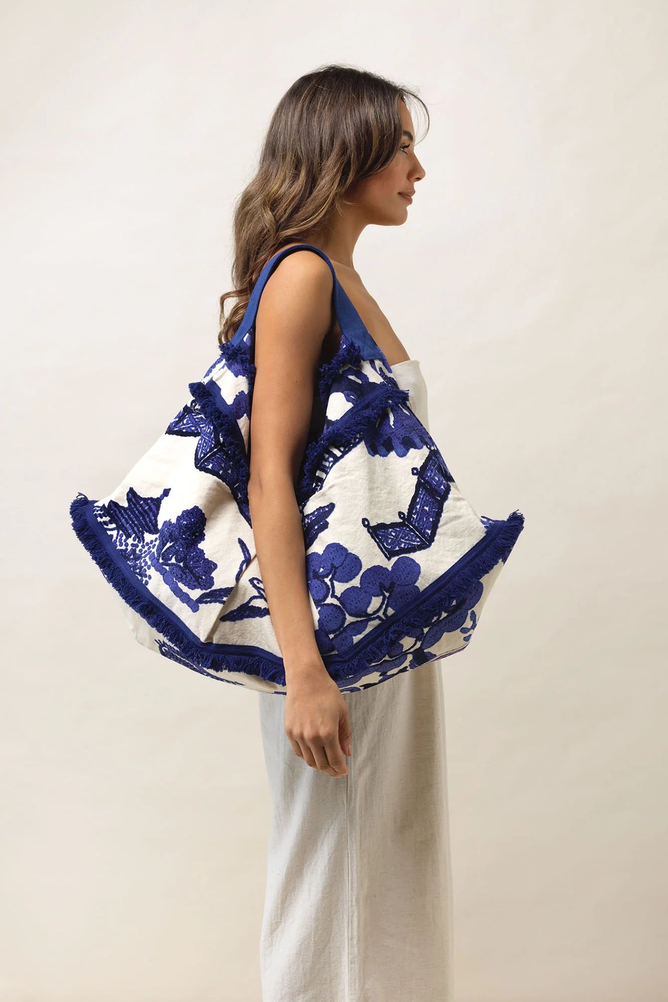 ONE HUNDRED STARS - slouch bag - GIANT WILLOW BLUE