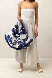 ONE HUNDRED STARS - slouch bag - GIANT WILLOW BLUE