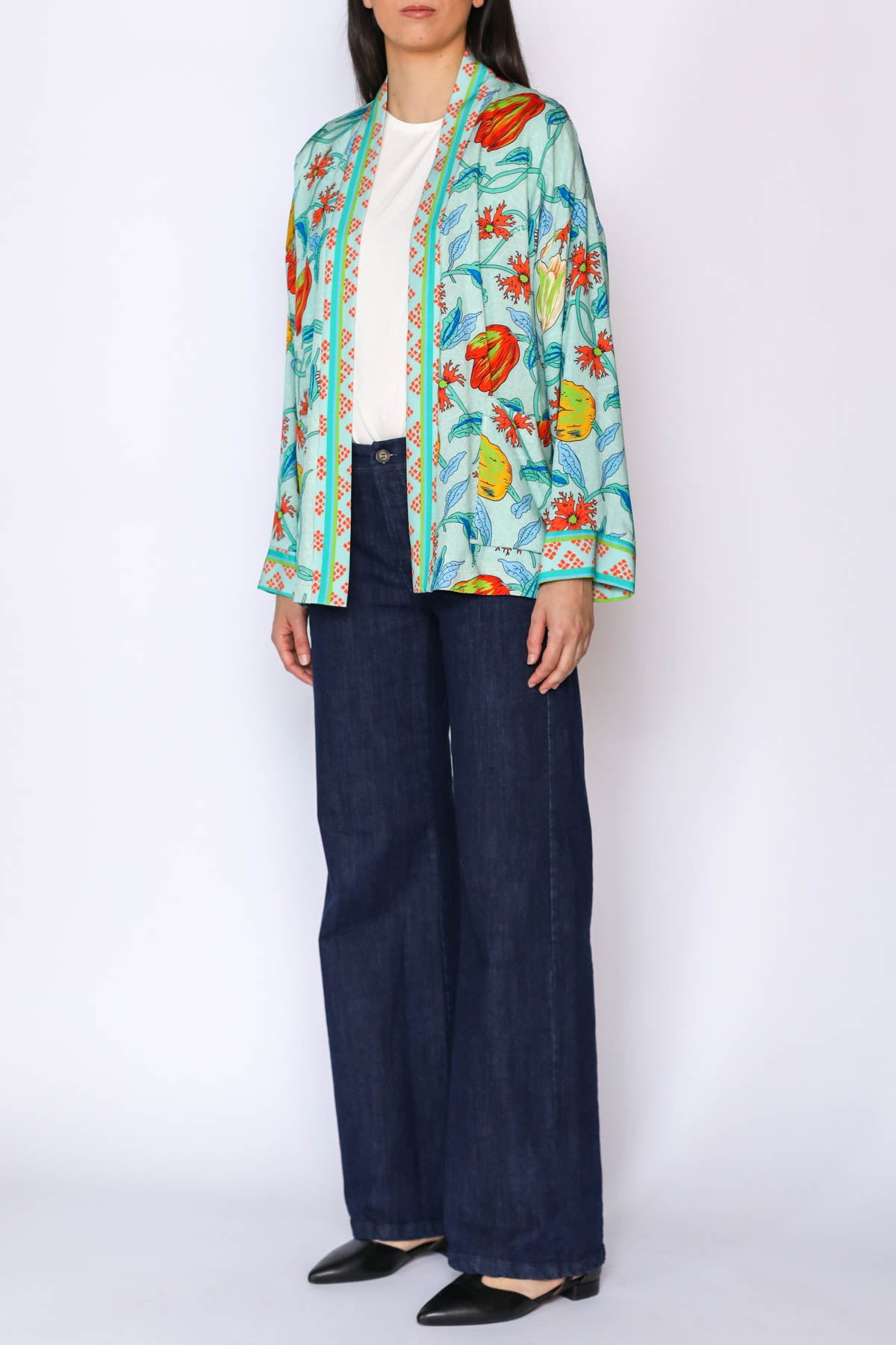 WU-SIDE - giacca kimono - ACQUA ARANCIO