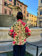ARTEFILIA-MILANO - giacca uma velluto ricamato - NAIMA BURRO