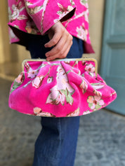 ARTEFILIA-MILANO - borsa velluto stella - MURANO FUXIA