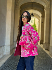 ARTEFILIA-MILANO - borsa velluto stella - MURANO FUXIA