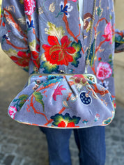 ARTEFILIA-MILANO - borsa velluto stella - BRERA MALVA