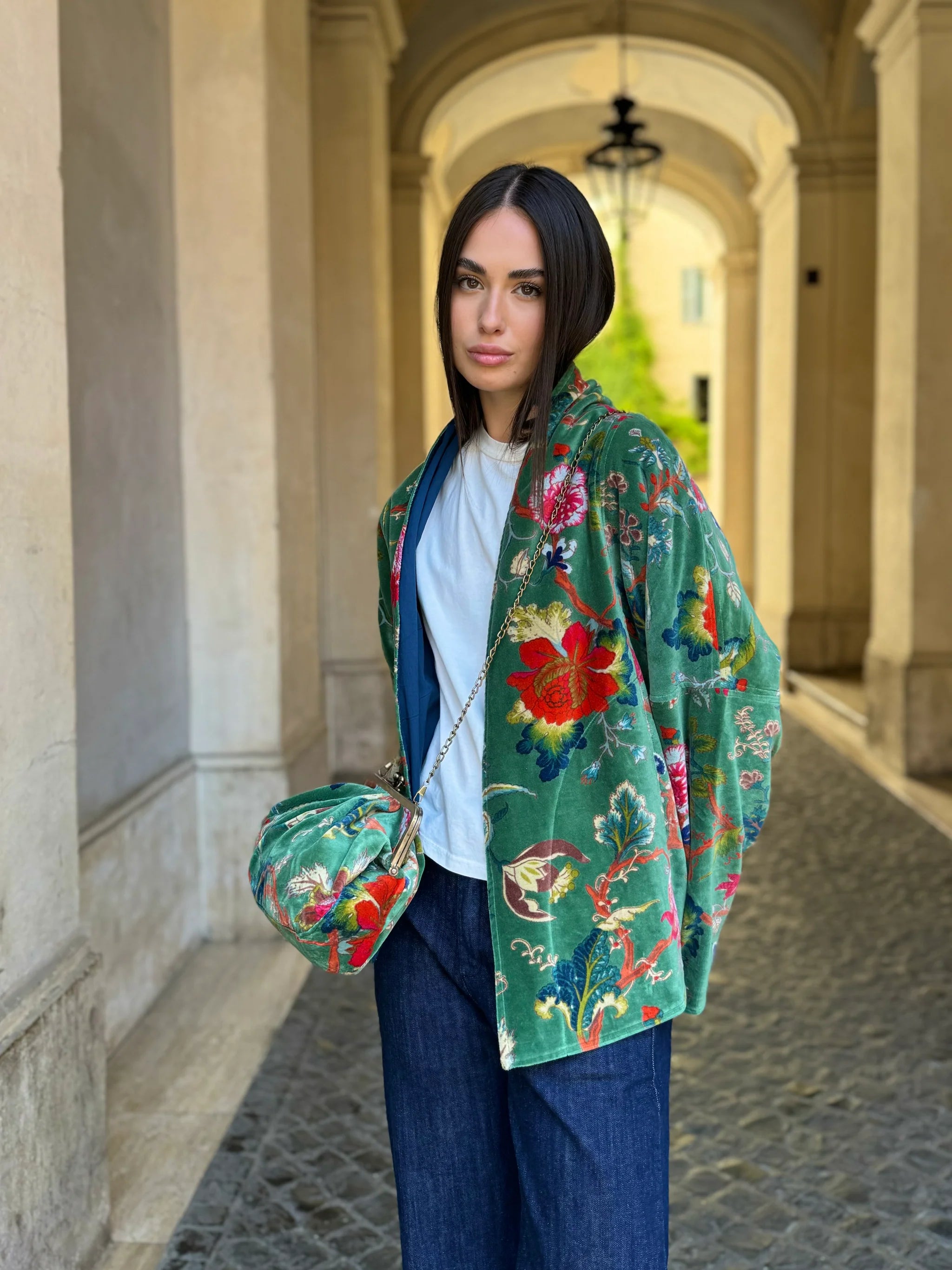 ARTEFILIA-MILANO - borsa velluto stella - BRERA SAVOIA