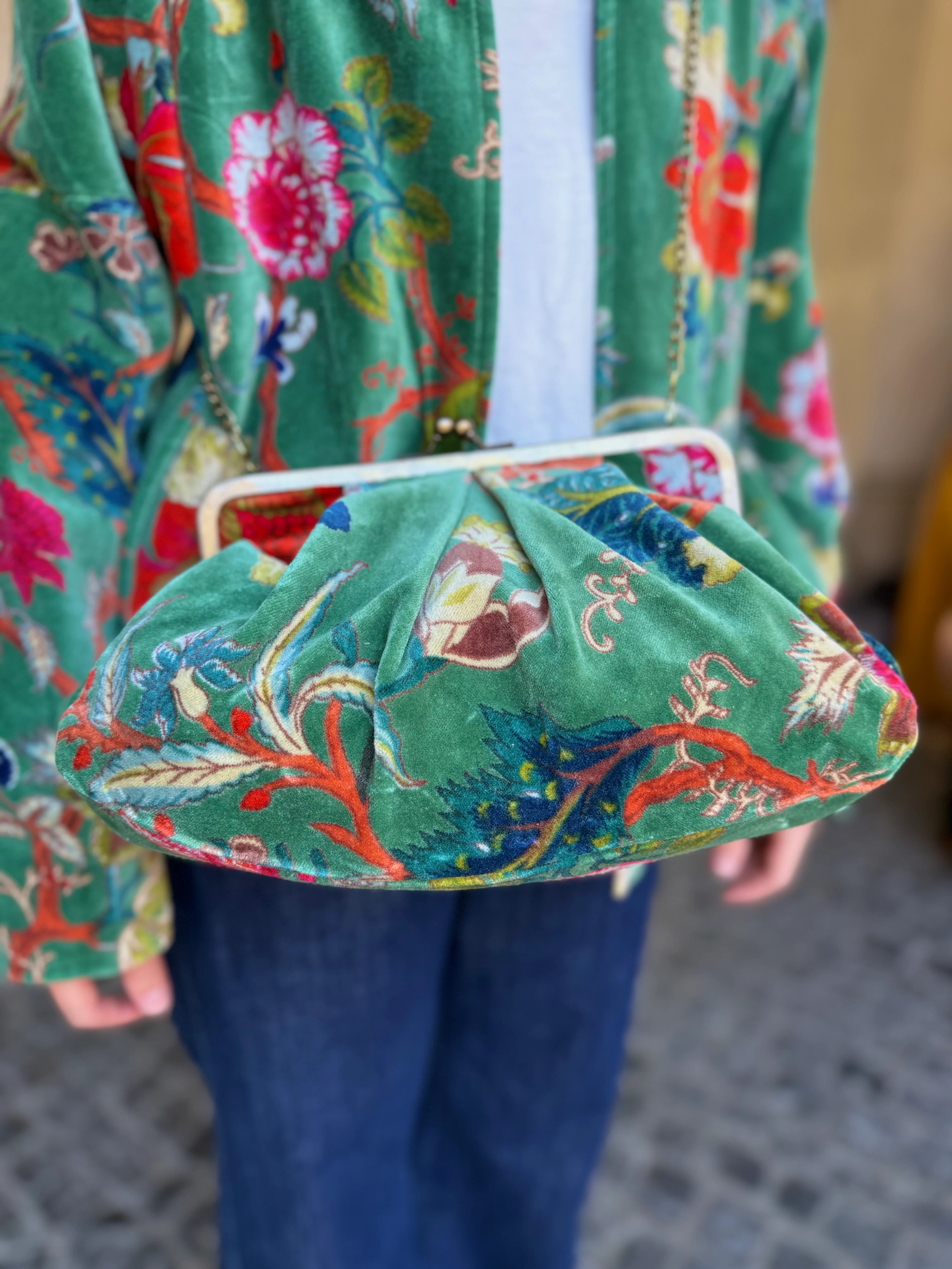 ARTEFILIA-MILANO - borsa velluto stella - BRERA SAVOIA