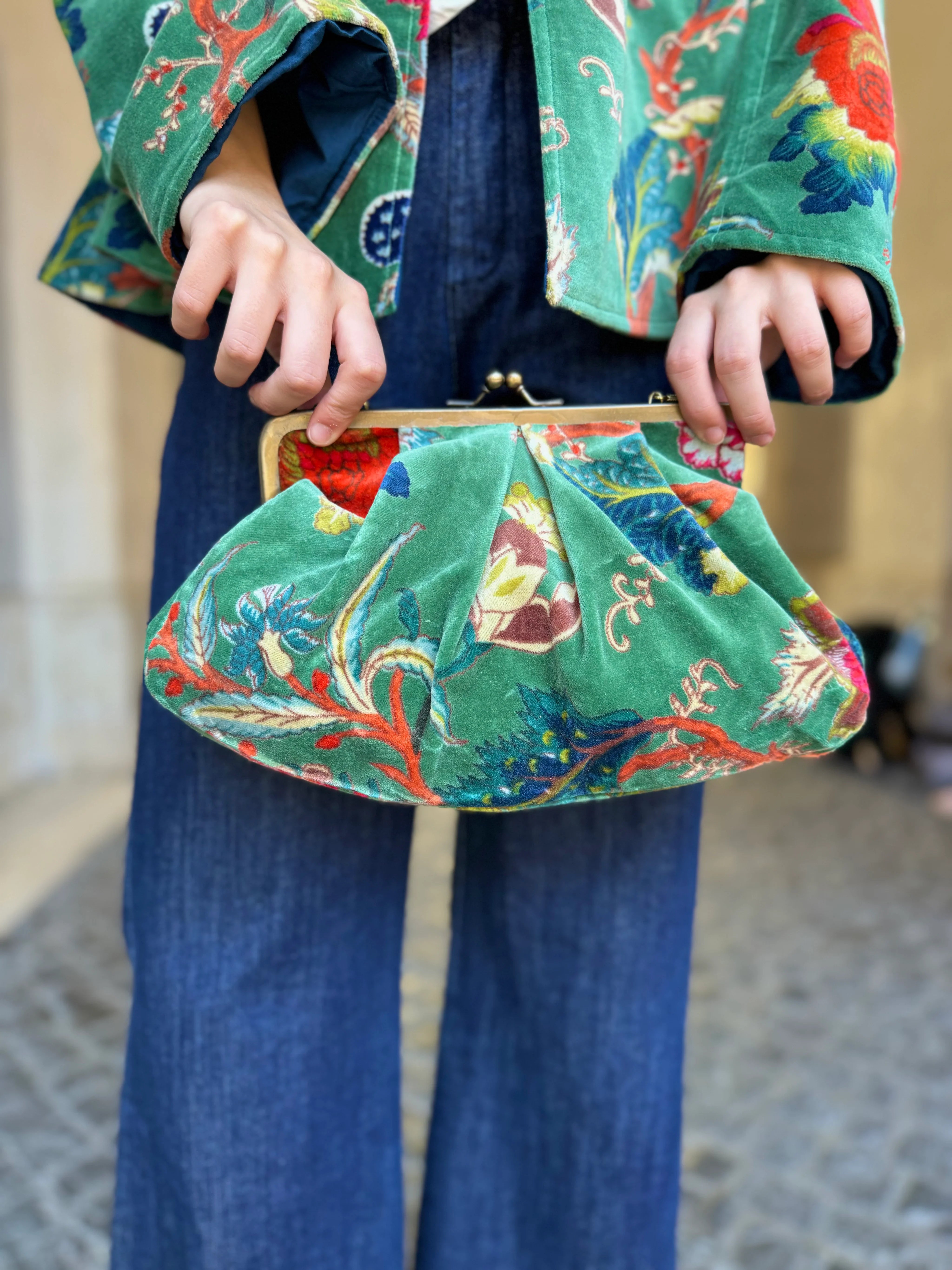 ARTEFILIA-MILANO - borsa velluto stella - BRERA SAVOIA