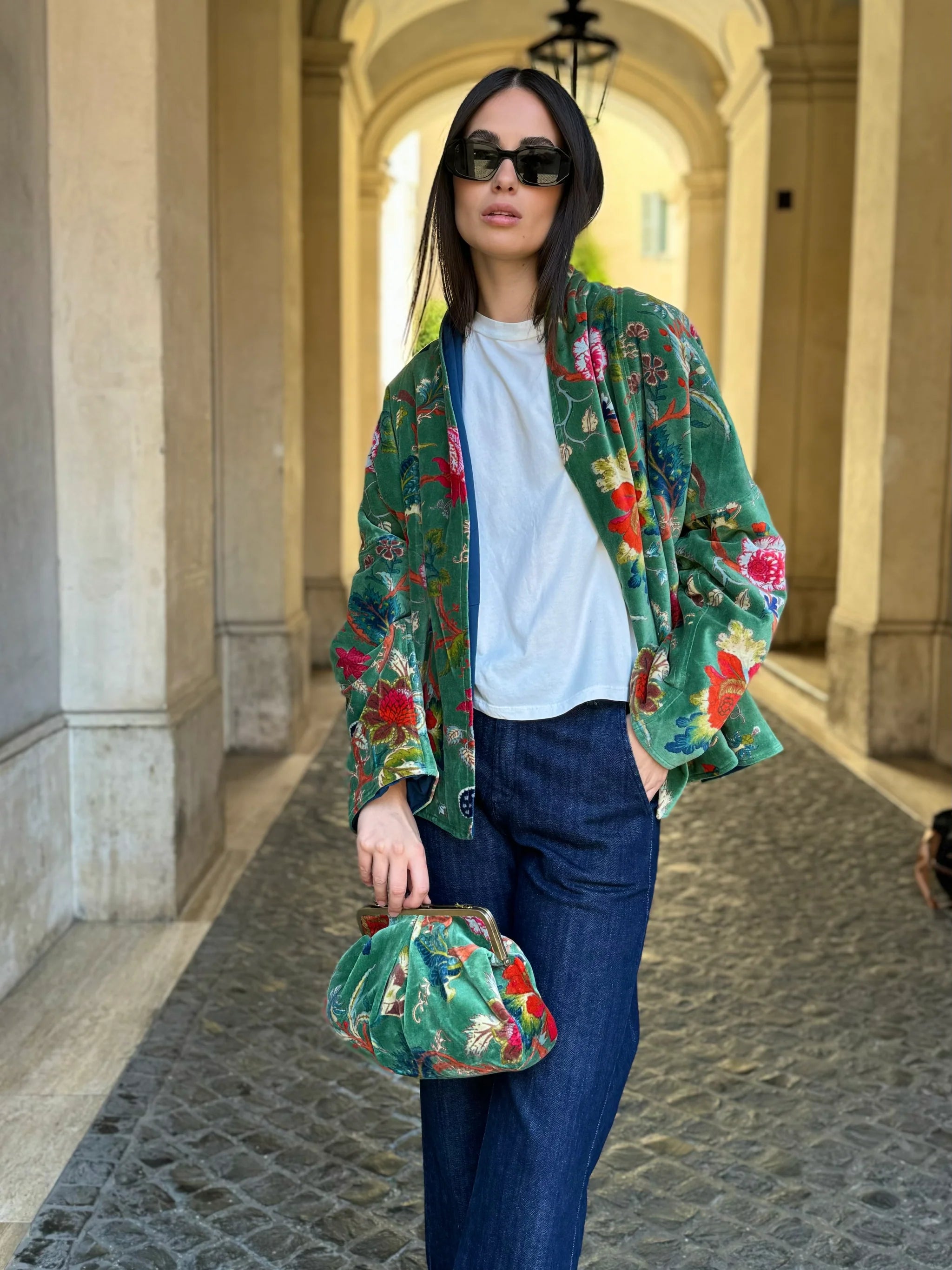 ARTEFILIA-MILANO - borsa velluto stella - BRERA SAVOIA