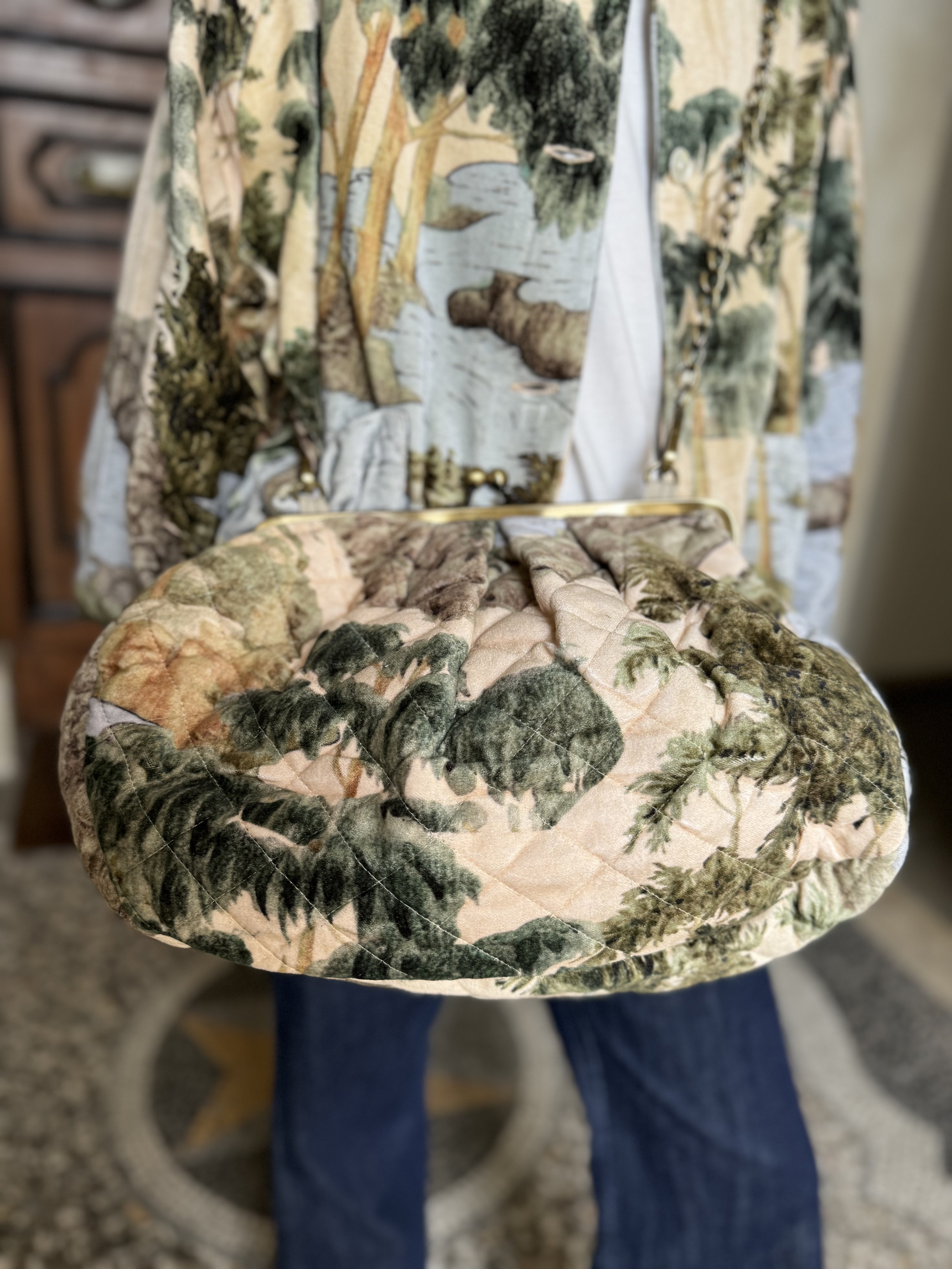 one-hundred-stars-1 - velvet kiss lock bag - RIVERS TREES NATURAL