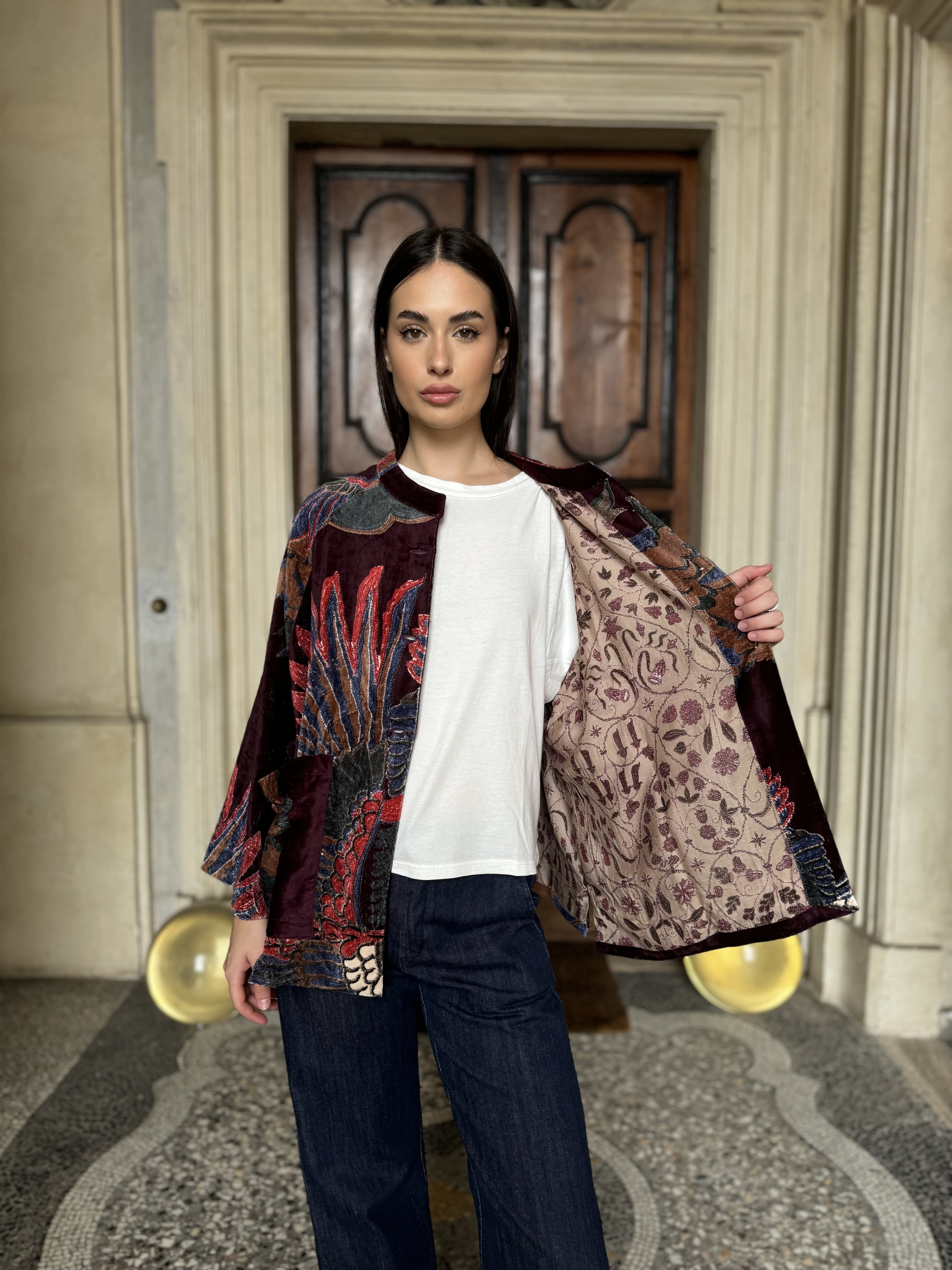 one-hundred-stars-1 - velvet jacket - CRANE PLUM