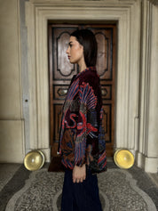 one-hundred-stars-1 - velvet jacket - CRANE PLUM