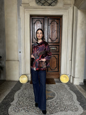 one-hundred-stars-1 - velvet jacket - CRANE PLUM
