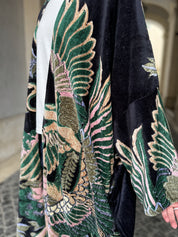 one-hundred-stars-1 - kimono velluto grande - CRANE EMERALD