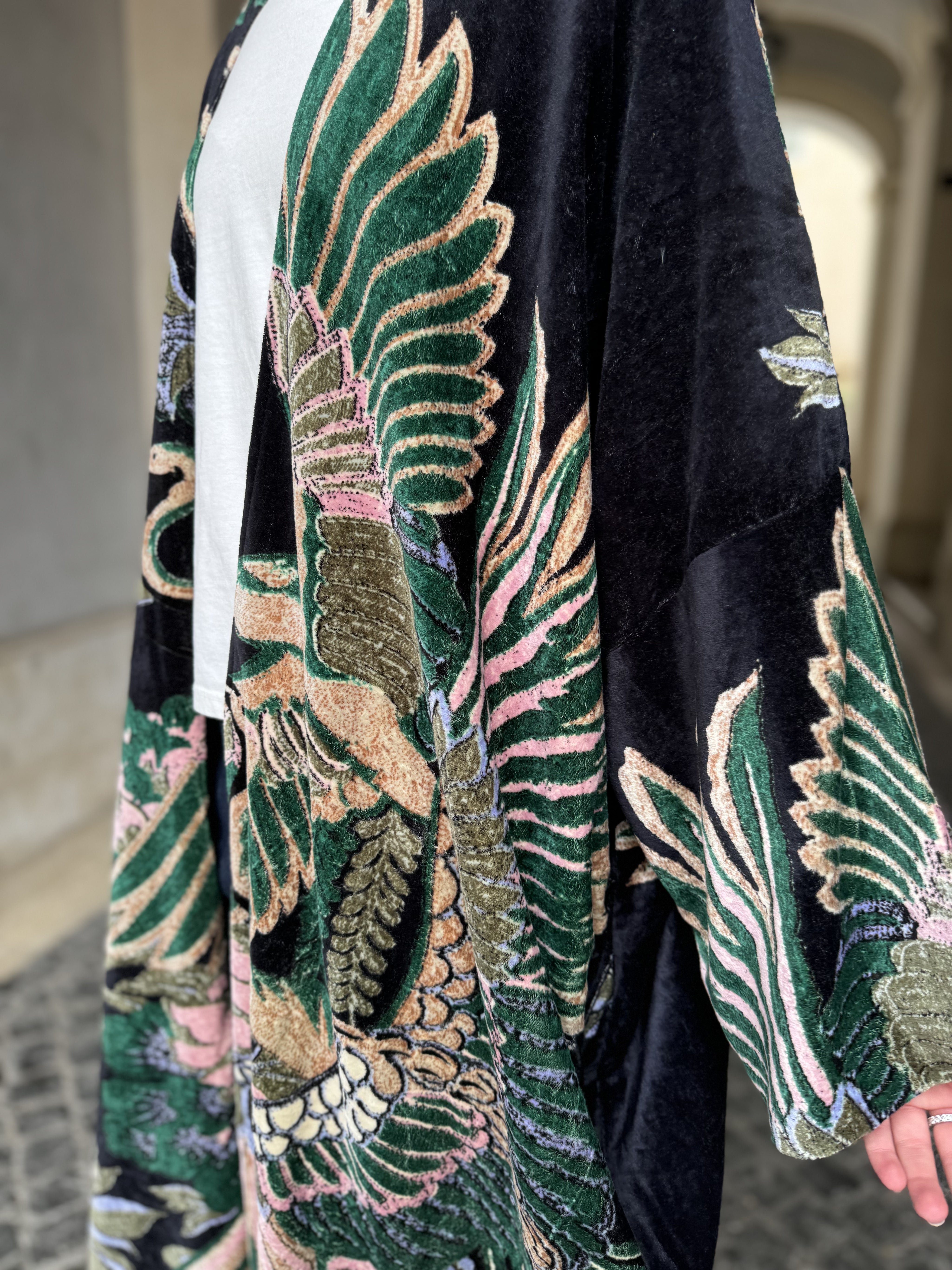 one-hundred-stars-1 - kimono velluto grande - CRANE EMERALD