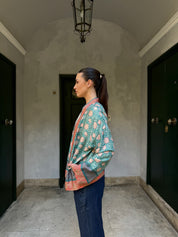 WU-SIDE - giacca kimono - AZZURRO ROSA