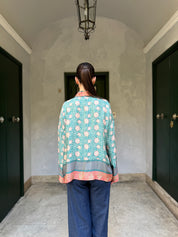 WU-SIDE - giacca kimono - AZZURRO ROSA