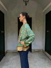 WU-SIDE - giacca kimono - VERDE OLIO