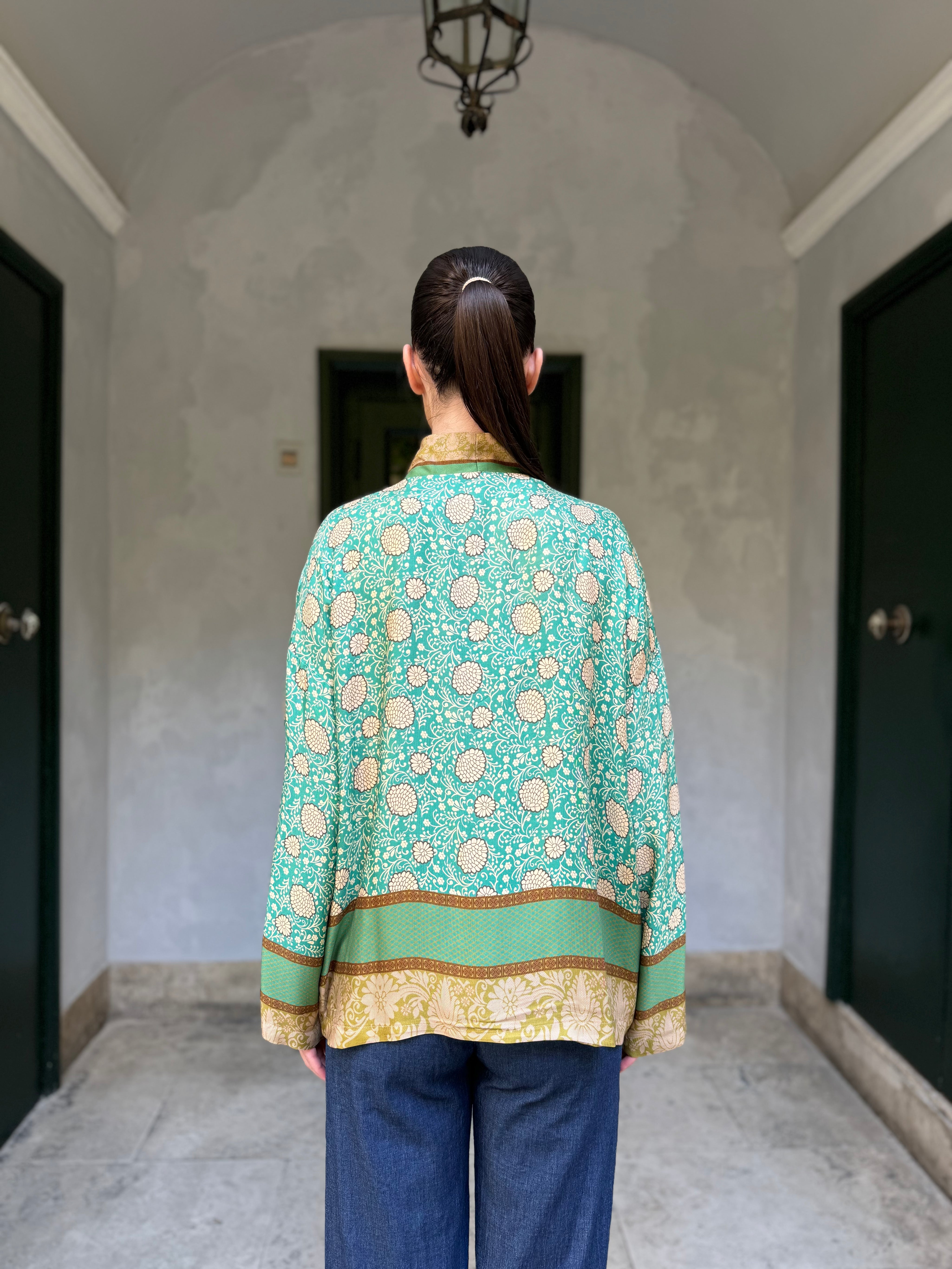 WU-SIDE - giacca kimono - VERDE OLIO