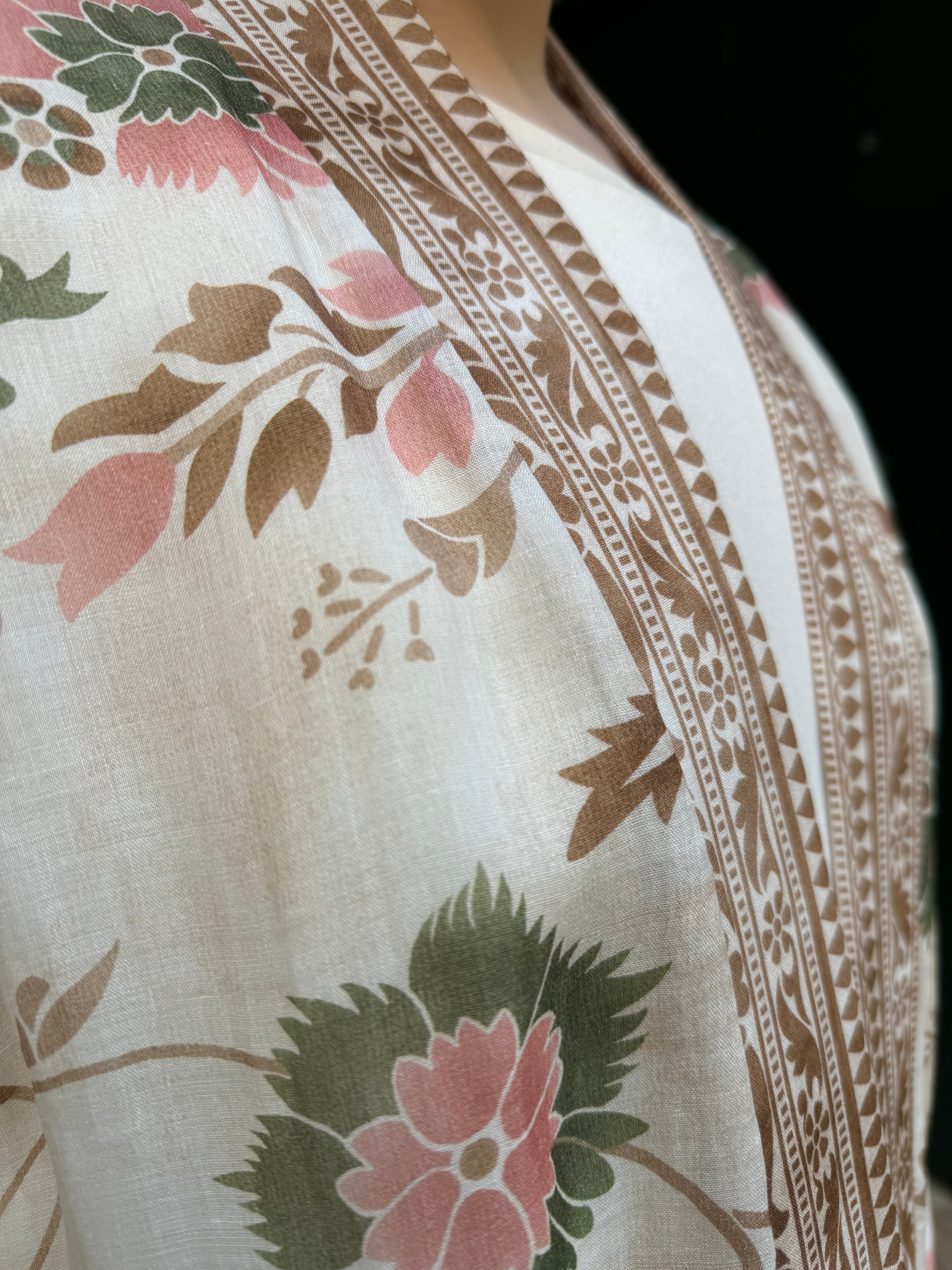 WU-SIDE - giacca kimono ramie - BURRO CAFFE
