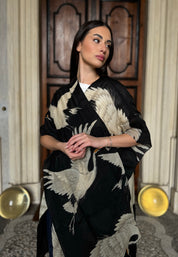 one-hundred-stars-1 - throwover wool - STORK BLACK