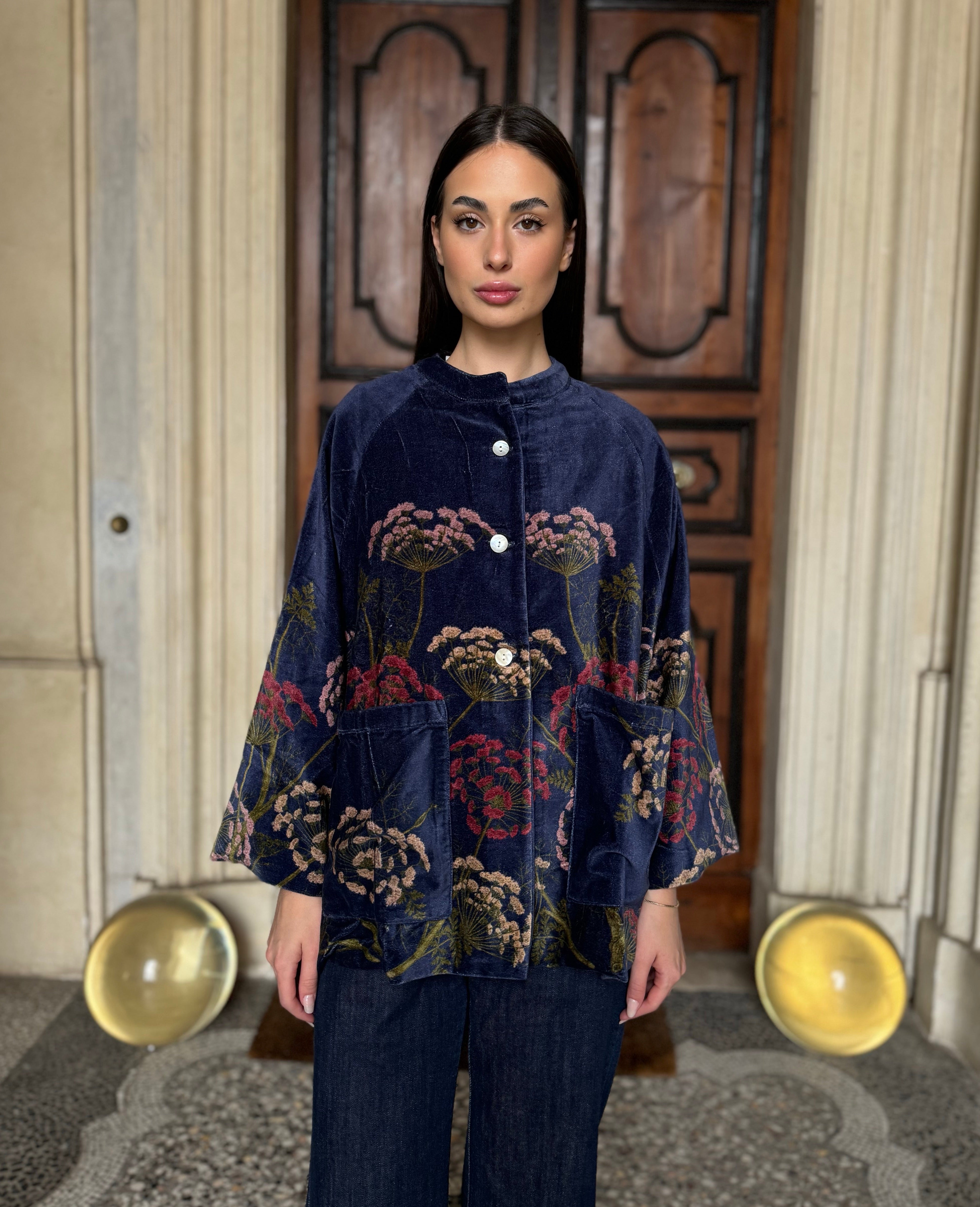 one-hundred-stars-1 - velvet jacket - PARSLEYSEED NAVY