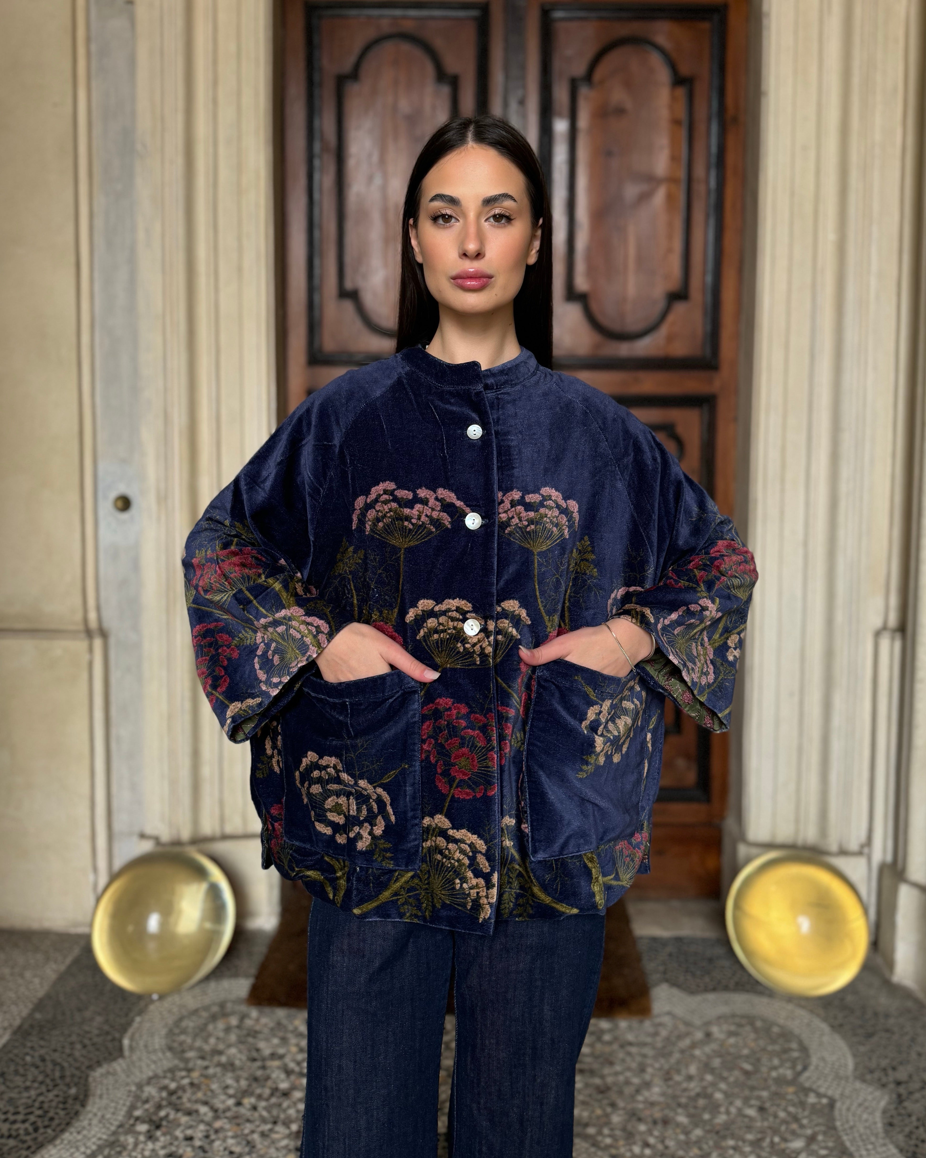 one-hundred-stars-1 - velvet jacket - PARSLEYSEED NAVY