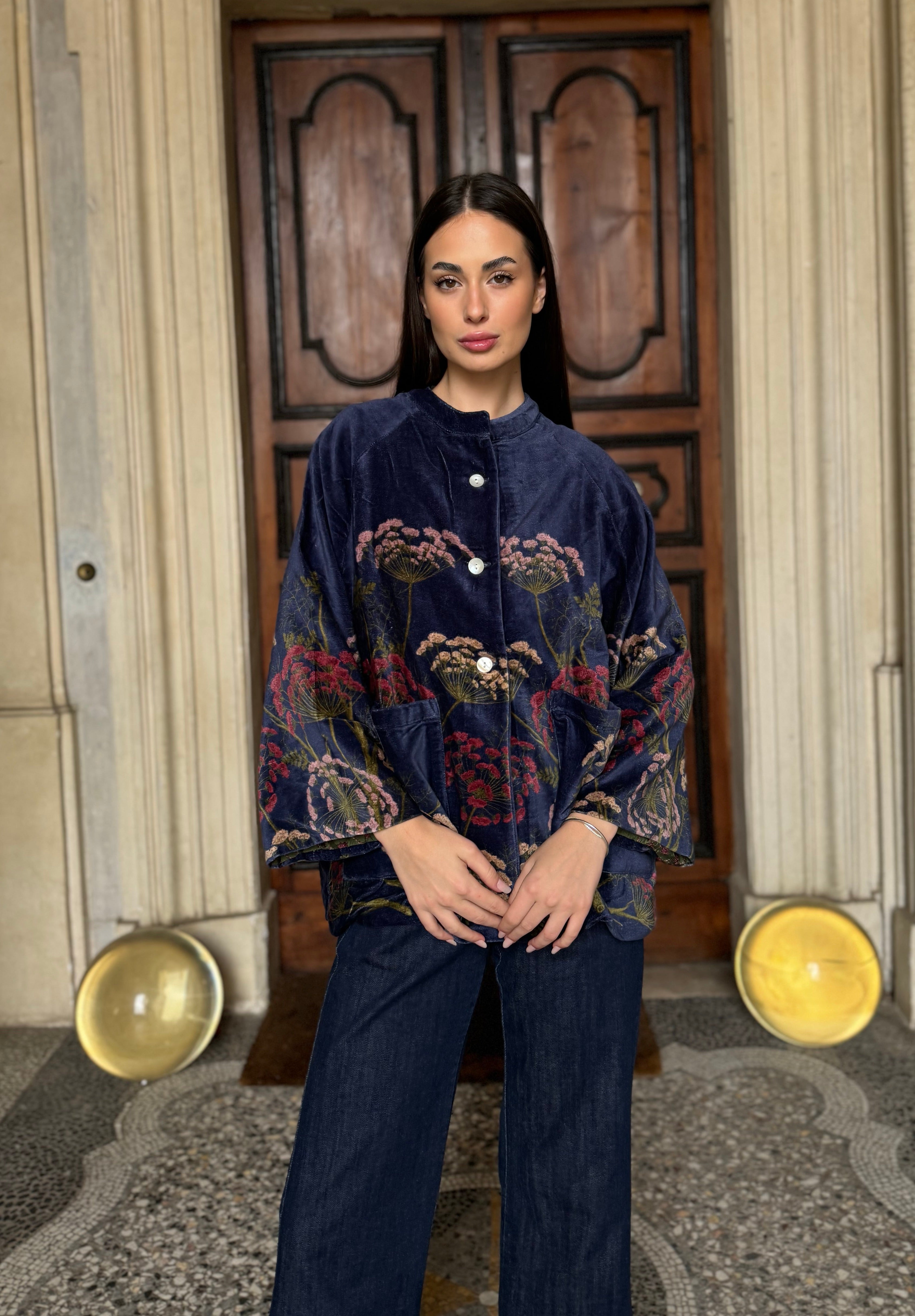 one-hundred-stars-1 - velvet jacket - PARSLEYSEED NAVY