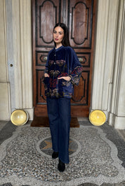 one-hundred-stars-1 - velvet jacket - PARSLEYSEED NAVY