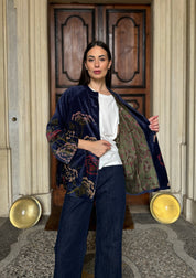 one-hundred-stars-1 - velvet jacket - PARSLEYSEED NAVY