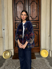 one-hundred-stars-1 - velvet jacket - PARSLEYSEED NAVY