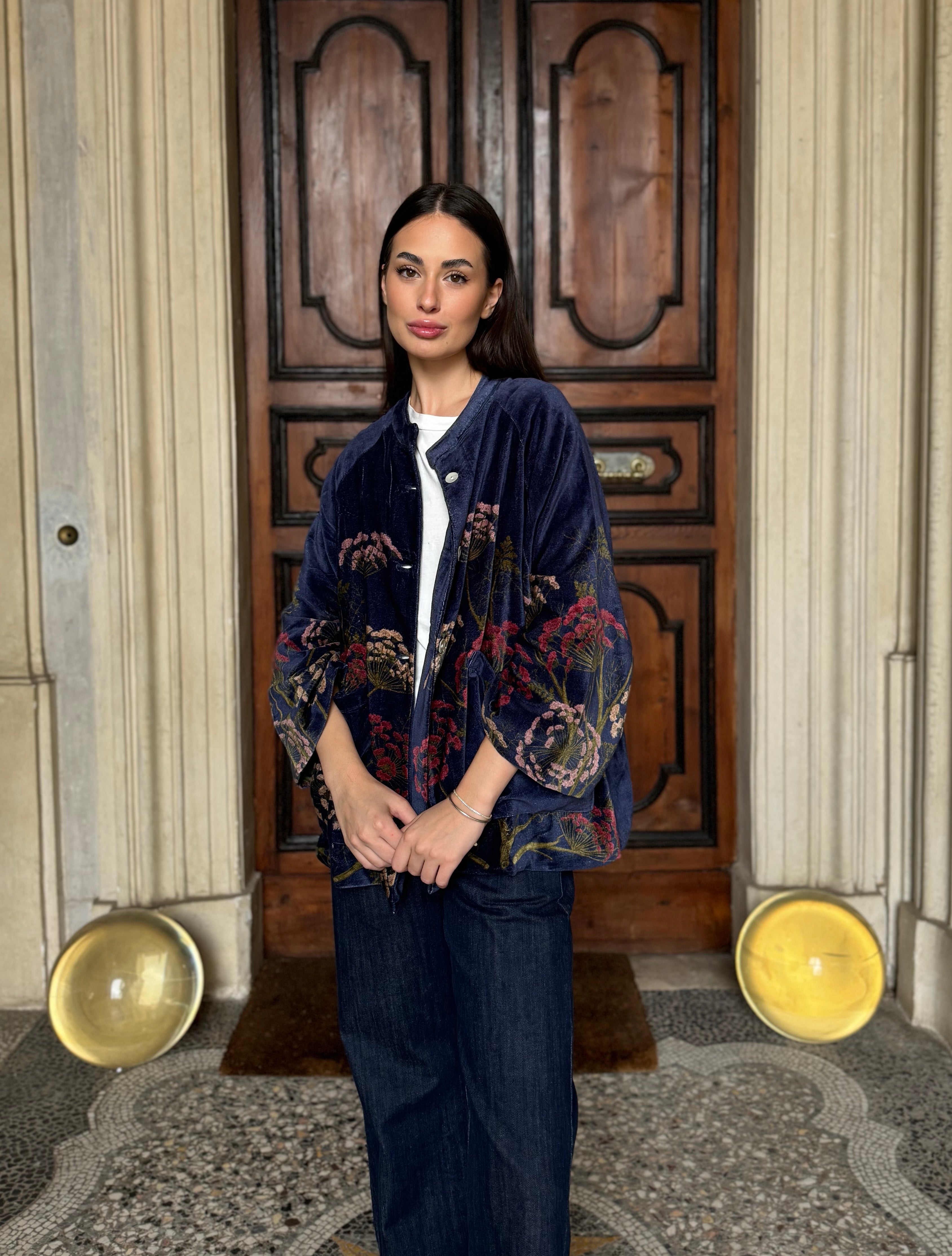 one-hundred-stars-1 - velvet jacket - PARSLEYSEED NAVY