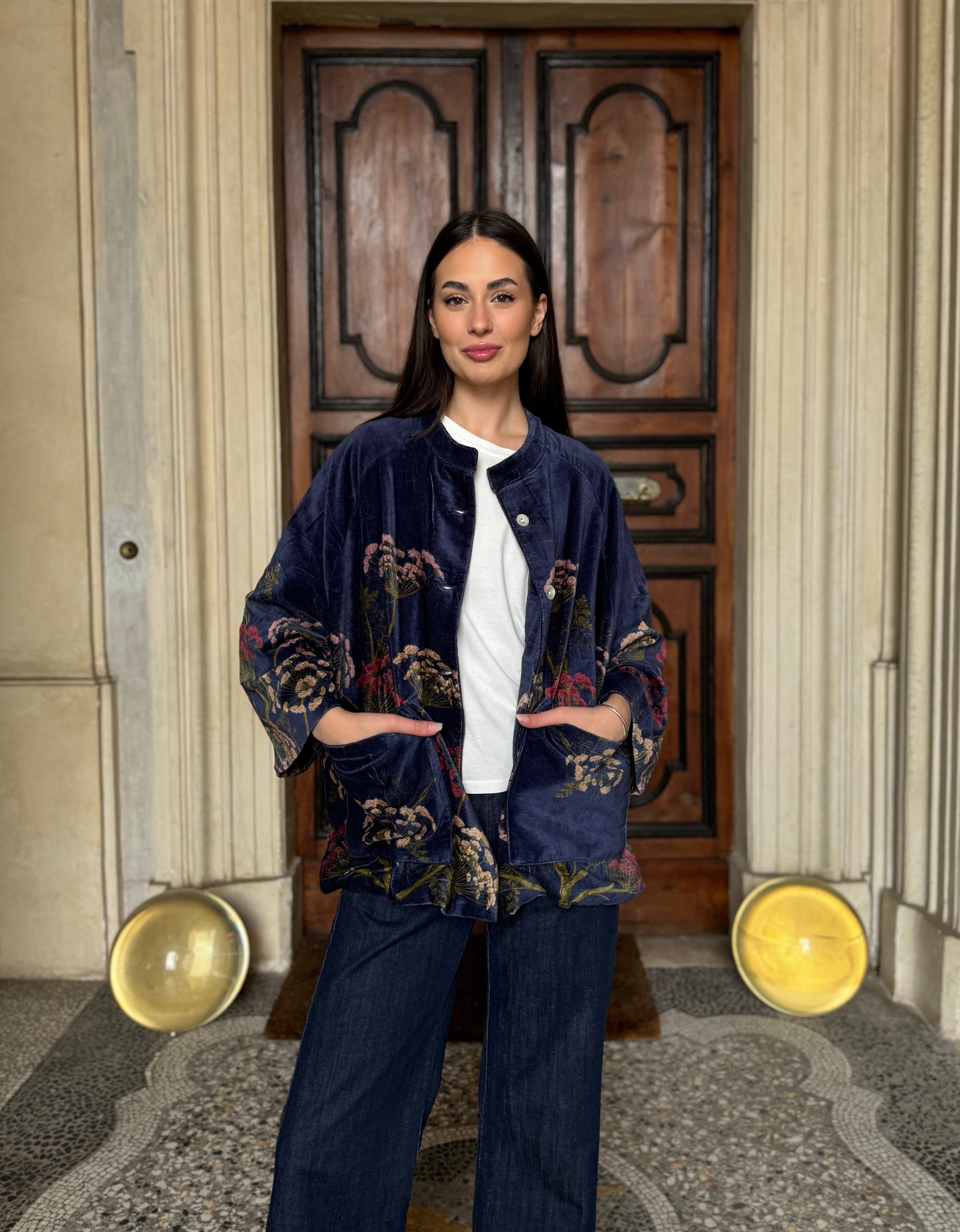 one-hundred-stars-1 - velvet jacket - PARSLEYSEED NAVY