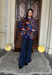 one-hundred-stars-1 - velvet jacket - CLIMBING PEACOCK ROYAL BLUE
