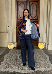 one-hundred-stars-1 - velvet jacket - CLIMBING PEACOCK ROYAL BLUE