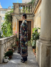WU-SIDE - kimono lungo fantasia - BLUE