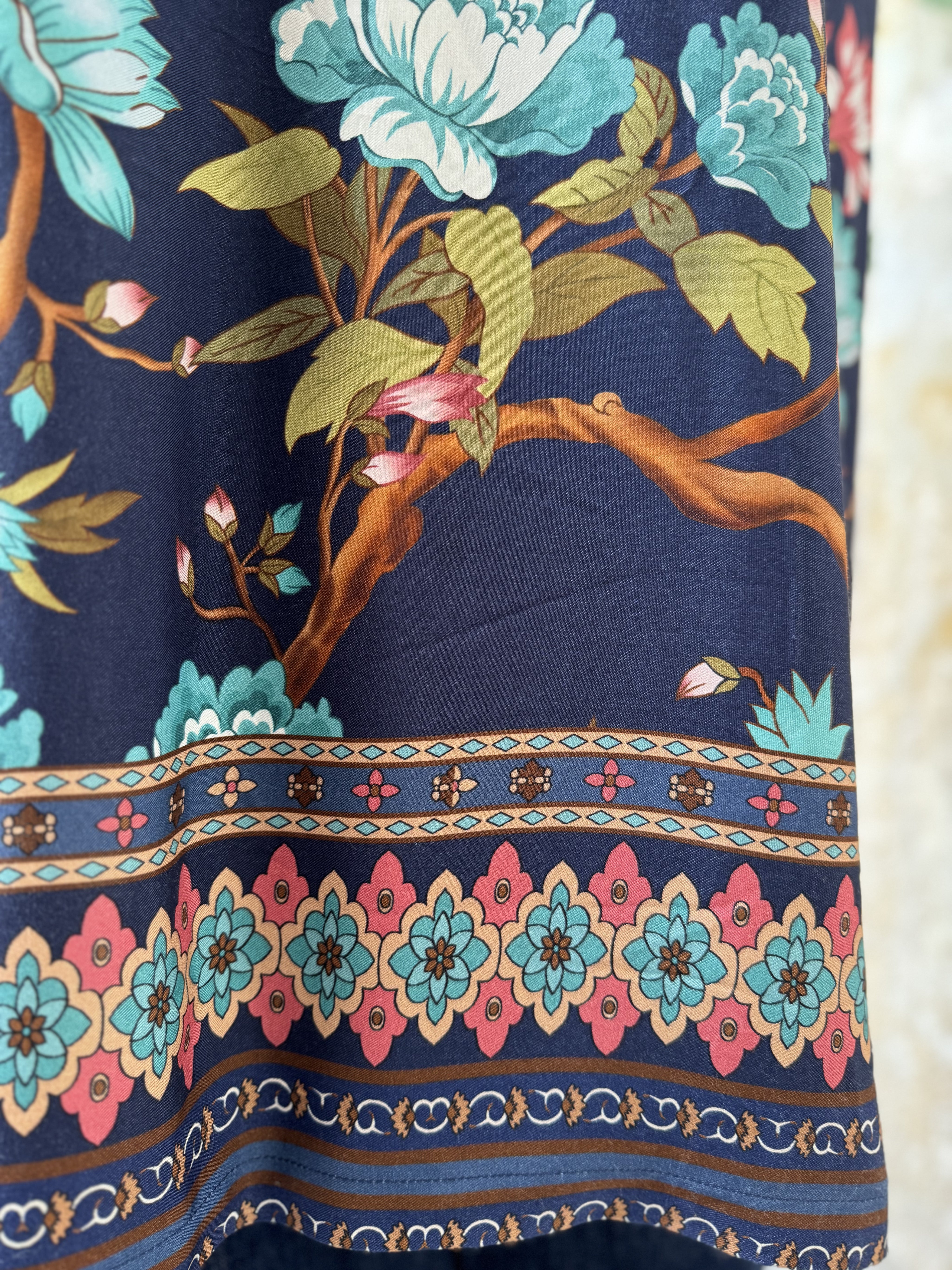 WU-SIDE - kimono lungo fantasia - BLUE