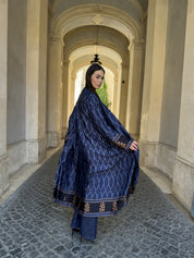 WU-SIDE - kimono extra lungo viscosa - BLUE