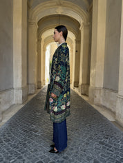 WU-SIDE - kimono fantasia viscosa - BLUE