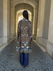 WU-SIDE - kimono fantasia viscosa - VERDE