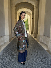 WU-SIDE - kimono fantasia viscosa - VERDE