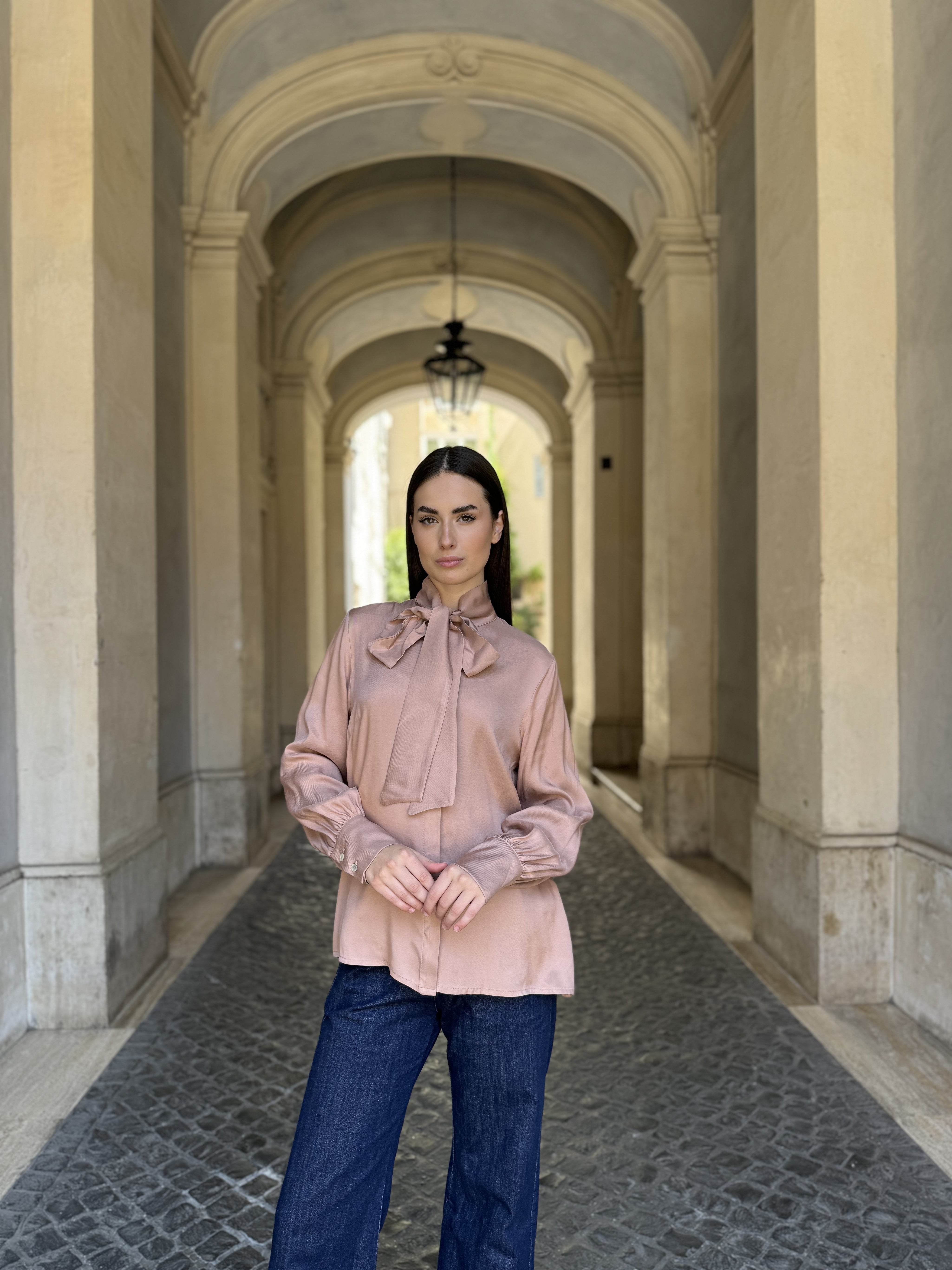WU-SIDE - camicia fiocco viscosa - CIPRIA