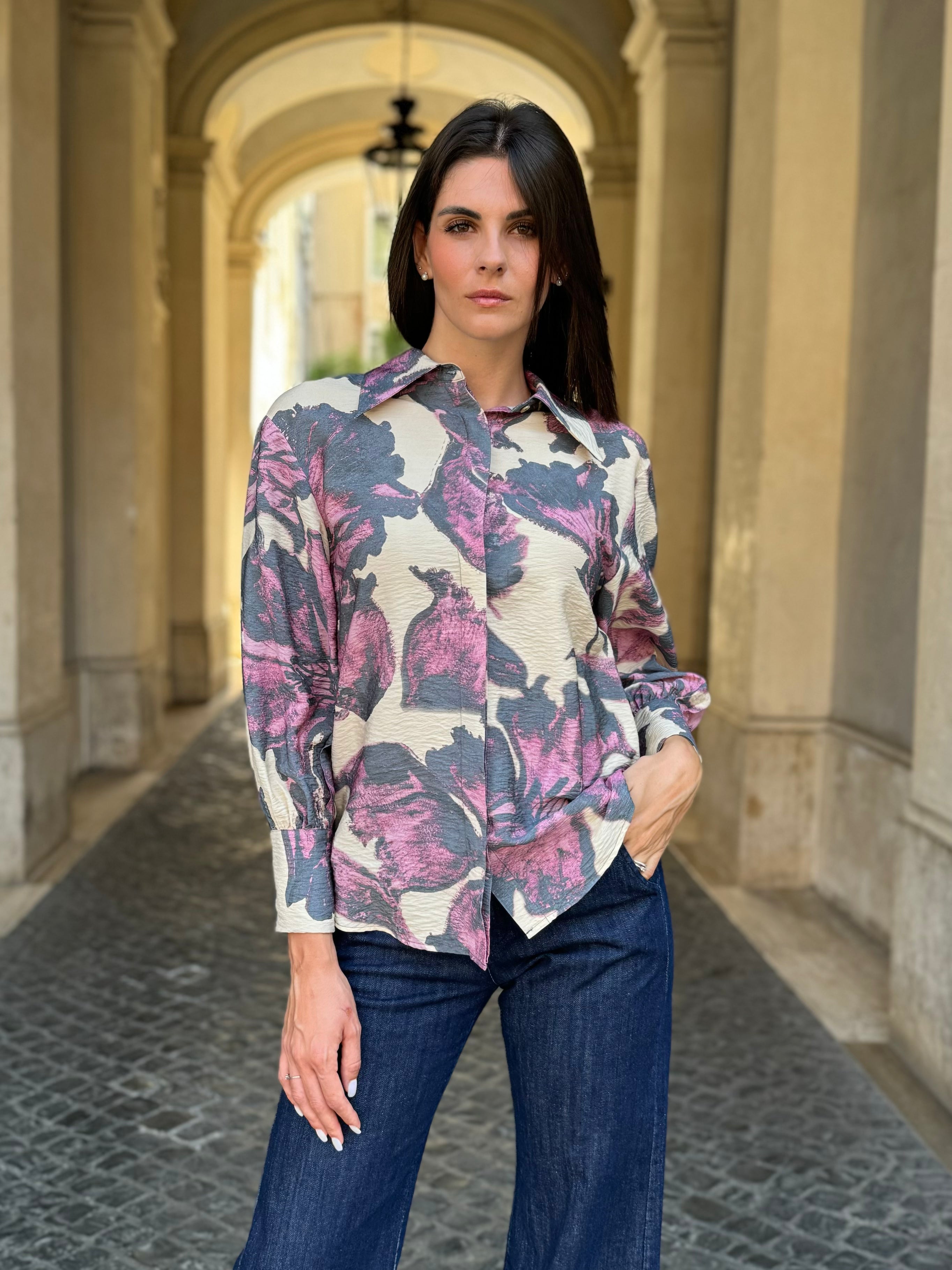HAPPY 25 - camicia viscosa - MISTY ROSE