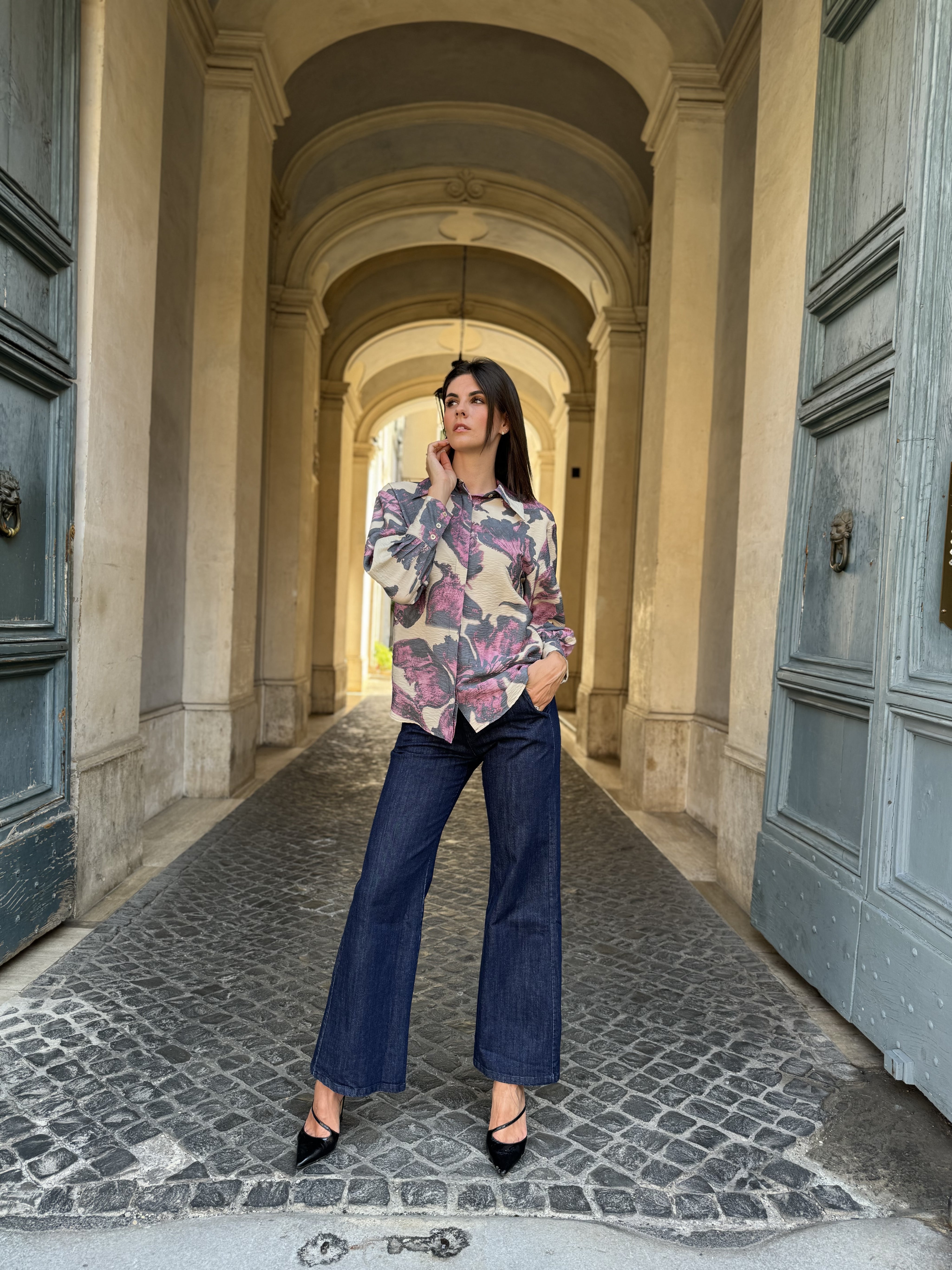 HAPPY 25 - camicia viscosa - MISTY ROSE