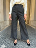 HAPPY 25 - pantalone gessato - ANTRACITE